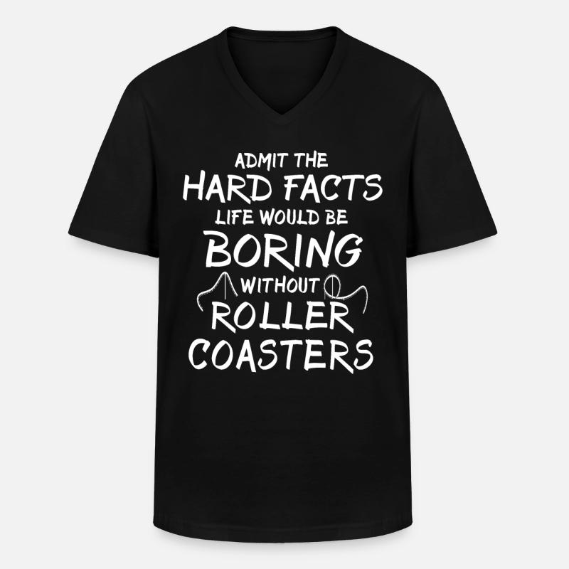 Roller Coaster - Männer-T-Shirt mit V-Ausschnitt - Schwarz