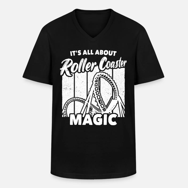 Achterbahn Roller Coaster - Men's V-Neck T-Shirt - black