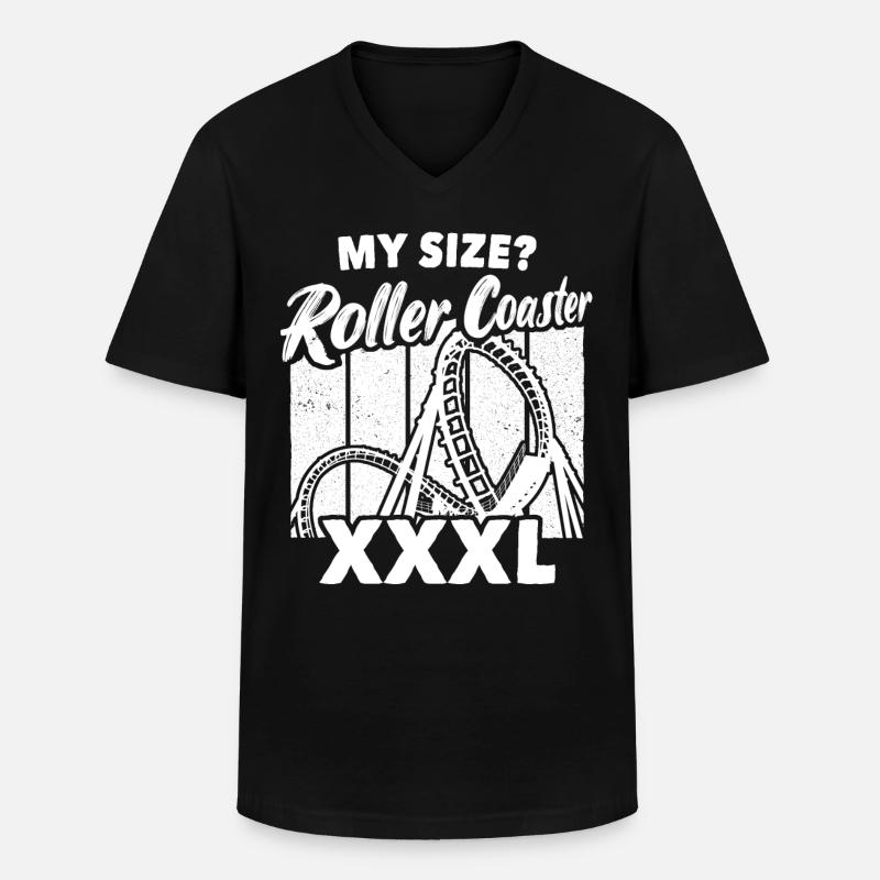 Achterbahn Roller Coaster - Men's V-Neck T-Shirt - black