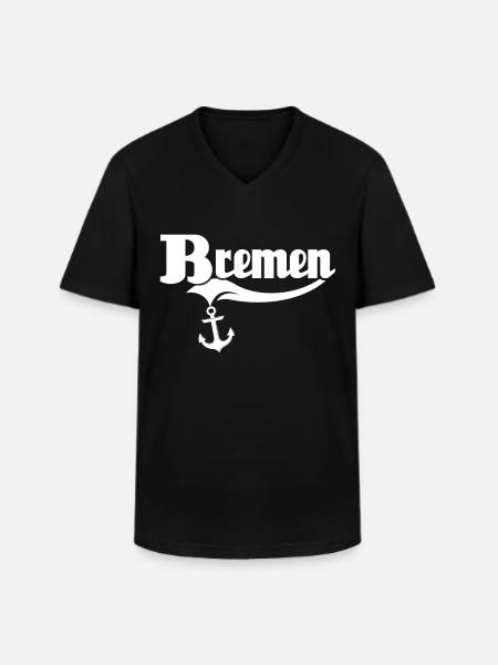 Bremen Sayings - Men's V-Neck T-Shirt - black