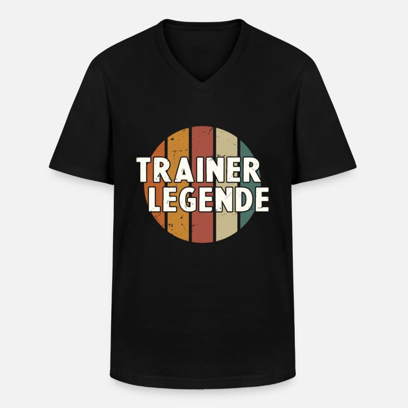 Trainerlegende | Coach Trainer Geschenk - Männer-T-Shirt mit V-Ausschnitt - Schwarz