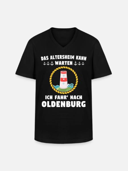 Oldenburg Sprüche - Männer-T-Shirt mit V-Ausschnitt - Schwarz