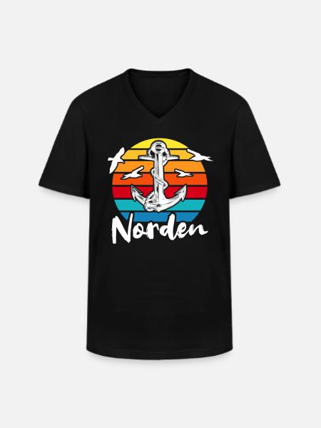 Norden Sprüche - Männer-T-Shirt mit V-Ausschnitt - Schwarz