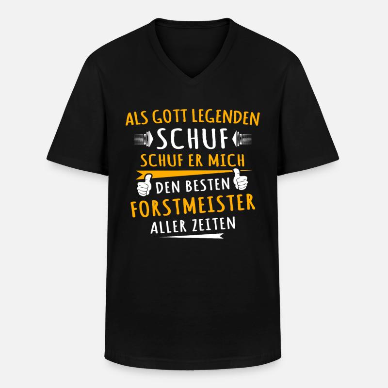 Forstmeister - Männer-T-Shirt mit V-Ausschnitt - Schwarz
