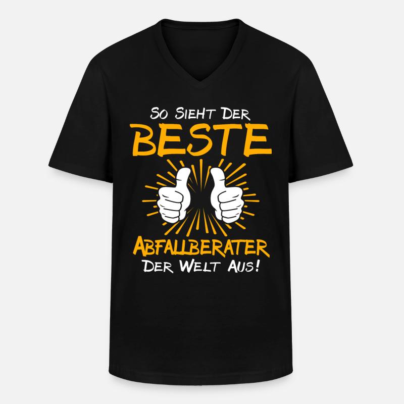 Abfallberater Geschenkidee - Männer-T-Shirt mit V-Ausschnitt - Schwarz