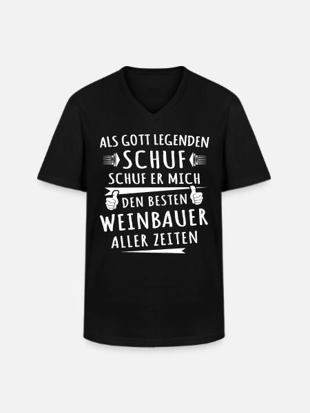 Weinbauer - Männer-T-Shirt mit V-Ausschnitt - Schwarz
