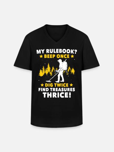 Dirt Fishing Probes - Men's V-Neck T-Shirt - black
