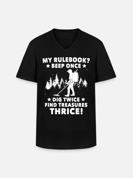 Dirt Fishing - Men's V-Neck T-Shirt - black