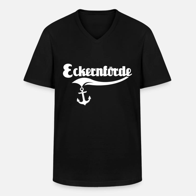 Eckernförde Sprüche - Männer-T-Shirt mit V-Ausschnitt - Schwarz