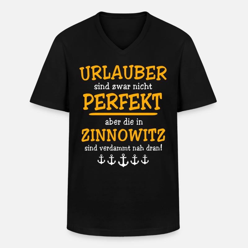 Zinnowitz Urlaub Souvenir - Männer-T-Shirt mit V-Ausschnitt - Schwarz