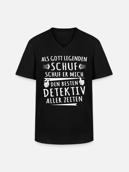 Detektiv - Männer-T-Shirt mit V-Ausschnitt - Schwarz