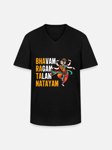 Indischer Tanz Indischer Volkstanz - Männer-T-Shirt mit V-Ausschnitt - Schwarz