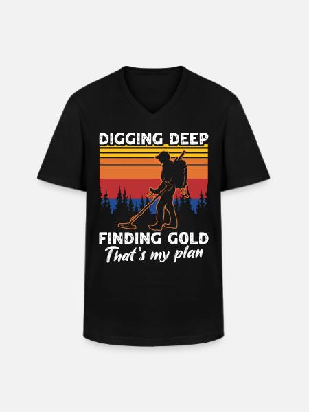 Dirt Fishing - Men's V-Neck T-Shirt - black