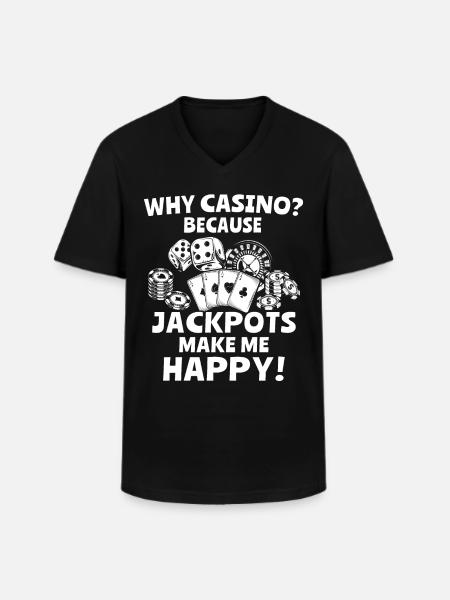 Casino - Men's V-Neck T-Shirt - black