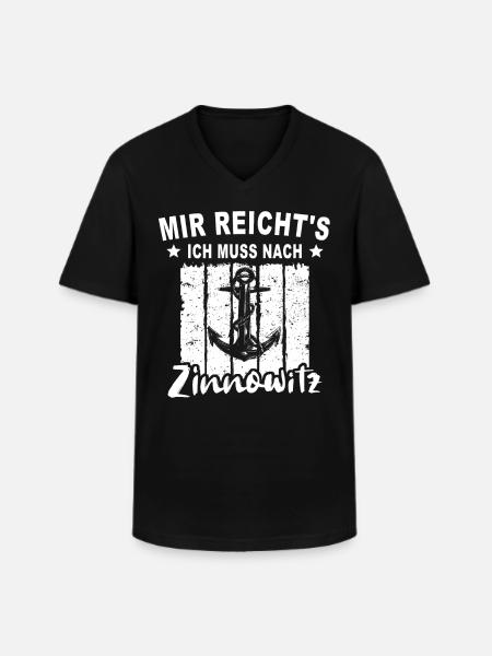 Zinnowitz - Männer-T-Shirt mit V-Ausschnitt - Schwarz