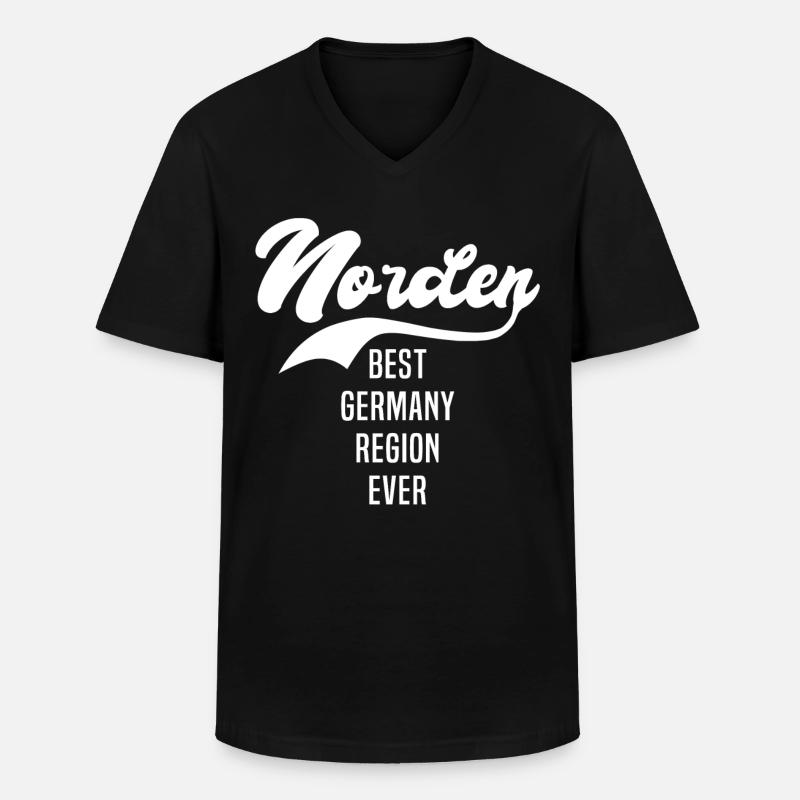 Norden - Männer-T-Shirt mit V-Ausschnitt - Schwarz