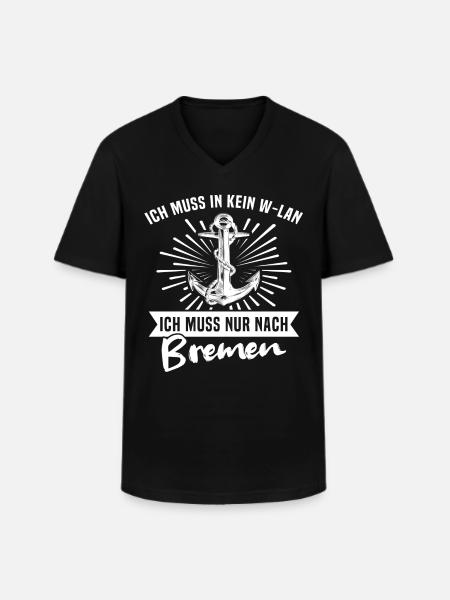 Bremen - Männer-T-Shirt mit V-Ausschnitt - Schwarz
