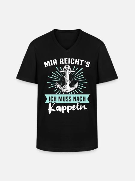 Kappeln Kappelner - Männer-T-Shirt mit V-Ausschnitt - Schwarz