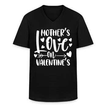 Valentinstag Mama 14. Februar Mutter Mama - Männer-T-Shirt mit V-Ausschnitt - Schwarz - Vorne - AI Model Male 178 dark (178cm)
