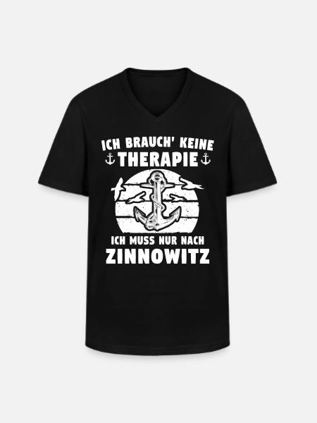Zinnowitz Sprüche - Männer-T-Shirt mit V-Ausschnitt - Schwarz