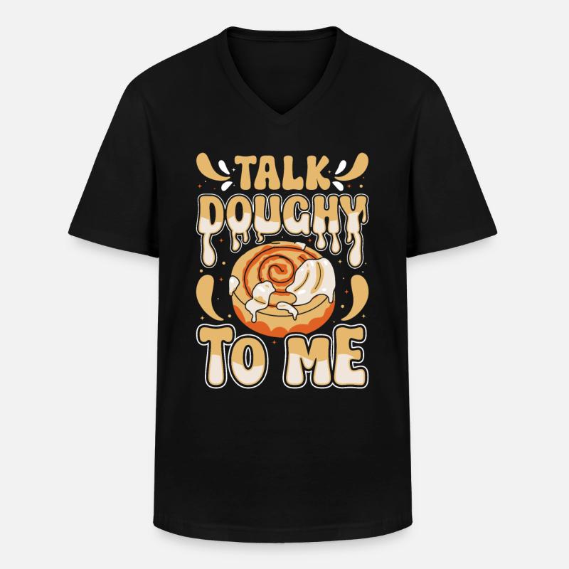 Cinnamon Roll Baker - Men's V-Neck T-Shirt - black