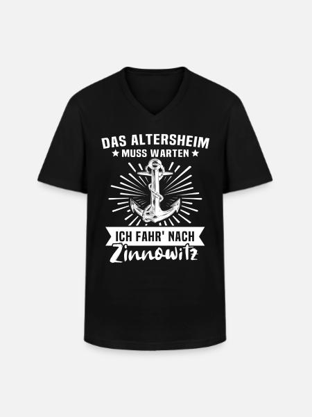 Zinnowitz Altersheim - Männer-T-Shirt mit V-Ausschnitt - Schwarz