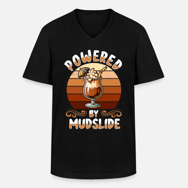 Mudslide Cocktail - Männer-T-Shirt mit V-Ausschnitt - Schwarz