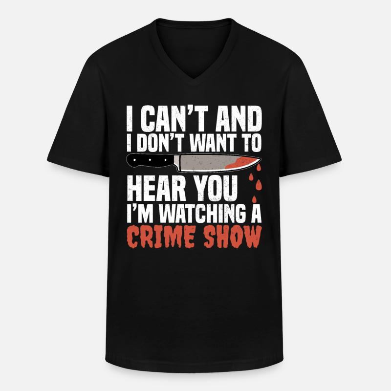 True Crime - Männer-T-Shirt mit V-Ausschnitt - Schwarz
