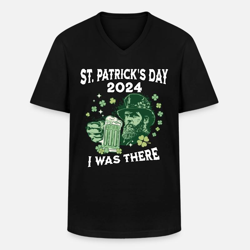 St. Patrick's Day 2024 - Men's V-Neck T-Shirt - black