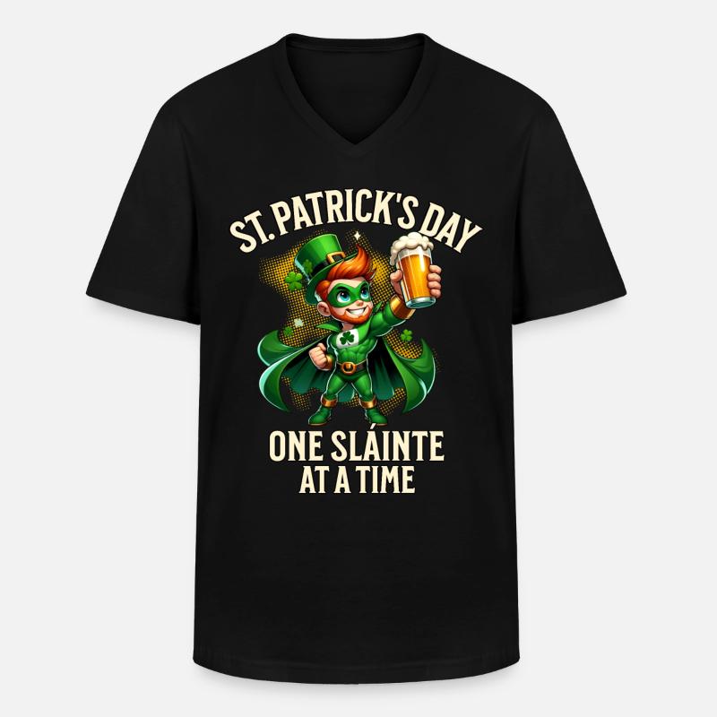 St. Patricks Day - Männer-T-Shirt mit V-Ausschnitt - Schwarz