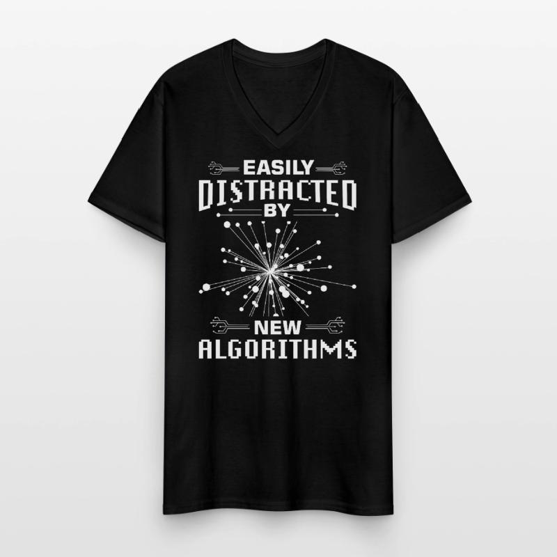 Machine Learning Algorithmen KI Datenanalyst Männer-T-Shirt mit V-Ausschnitt