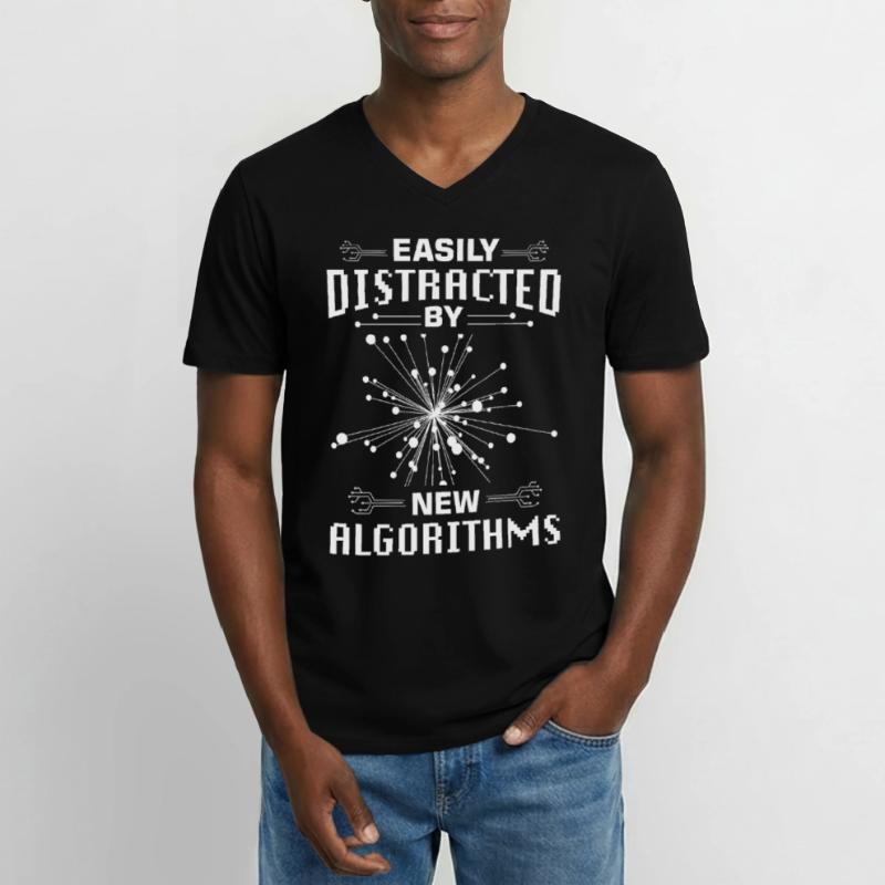Machine Learning Algorithmen KI Datenanalyst Männer-T-Shirt mit V-Ausschnitt