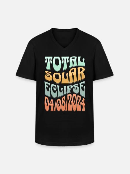 Solar eclipse - Men's V-Neck T-Shirt - black