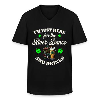 Irish Ireland St. Patrick's Day - Men's V-Neck T-Shirt - black - Front - AI Model Male 178 dark (178cm)
