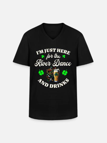 Irlande Fête de la Saint-Patrick - T-shirt col V Homme - noir