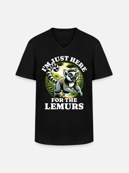 Lemur Madagascar Lemurs - Men's V-Neck T-Shirt - black