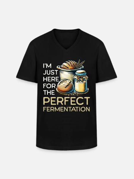 Sourdough Fermantation - Men's V-Neck T-Shirt - black