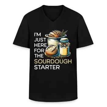 Sauerteig Starter - Männer-T-Shirt mit V-Ausschnitt - Schwarz - Vorne - AI Model Male 178 dark (178cm)