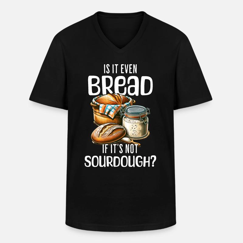Sauerteig - Männer-T-Shirt mit V-Ausschnitt - Schwarz