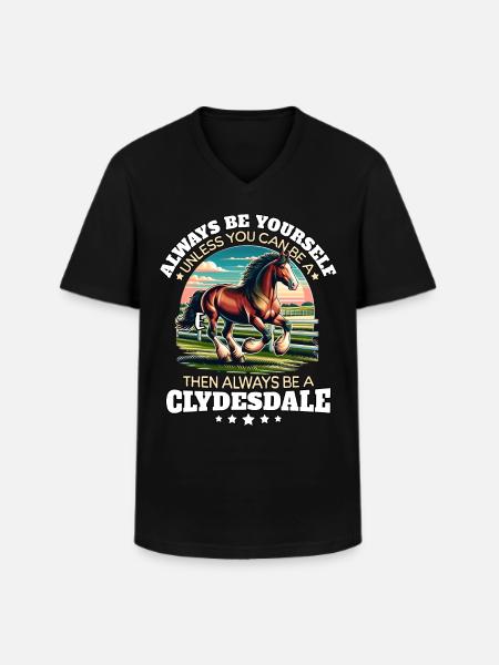 Clydesdale Riders - Men's V-Neck T-Shirt - black