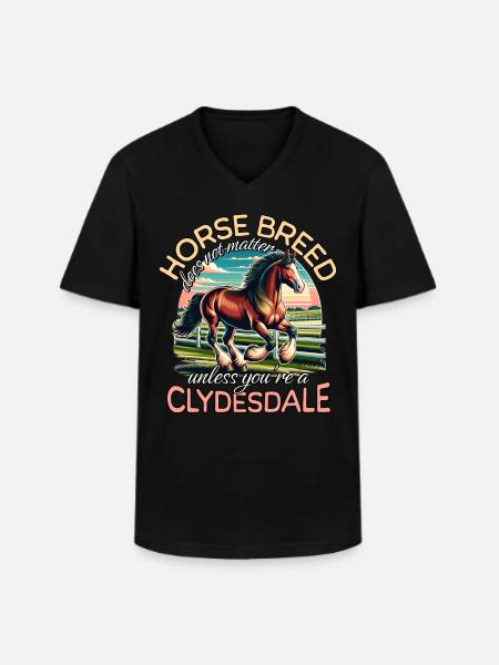 Clydesdale - T-shirt col V Homme - noir