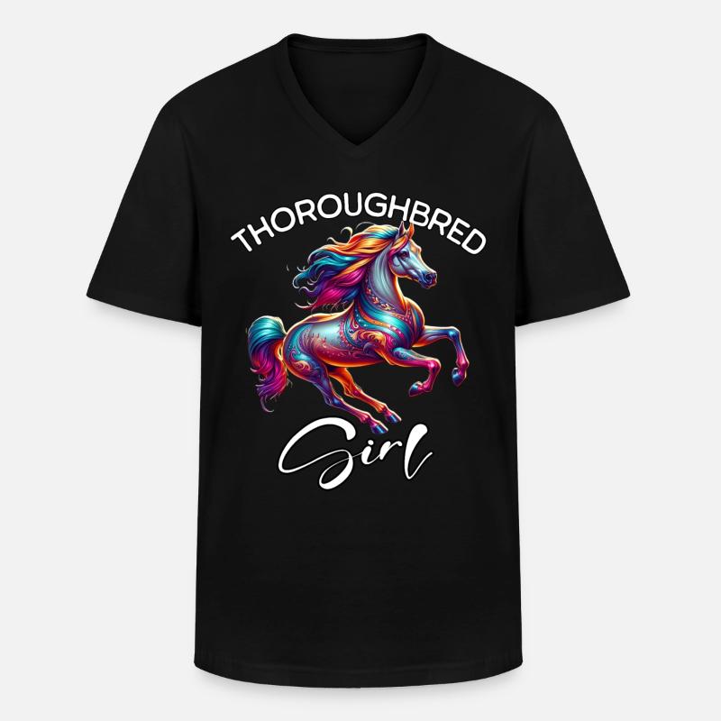 Thoroughbred Geschenk - Männer-T-Shirt mit V-Ausschnitt - Schwarz