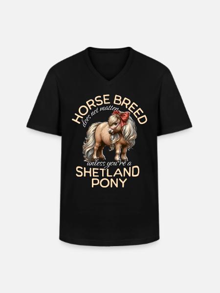 Shetland Pony - Men's V-Neck T-Shirt - black
