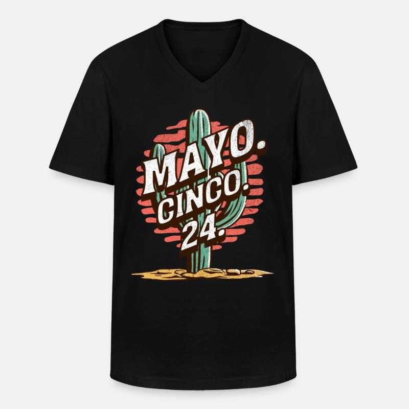 Cinco De Mayo 2024 - Männer-T-Shirt mit V-Ausschnitt - Schwarz