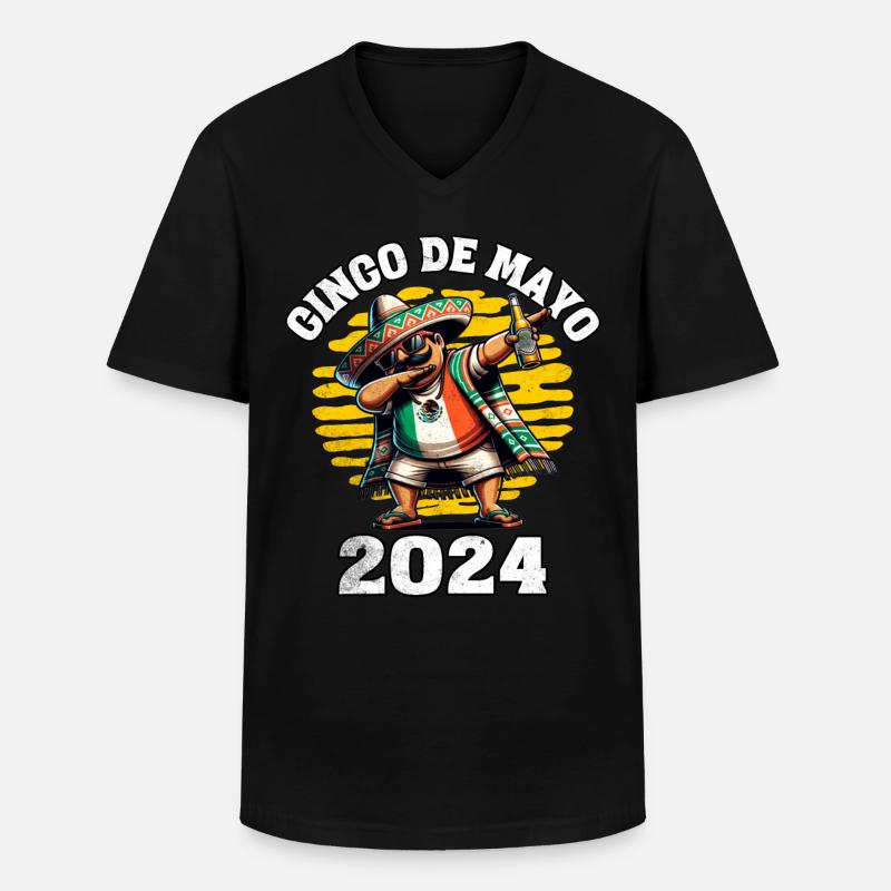 Cinco De Mayo 2024 - Männer-T-Shirt mit V-Ausschnitt - Schwarz