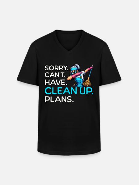 Cleaner - Men's V-Neck T-Shirt - black