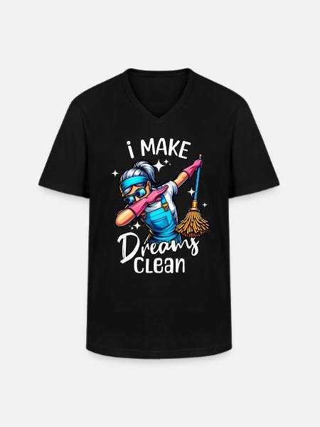 Femme de ménage - T-shirt col V Homme - noir