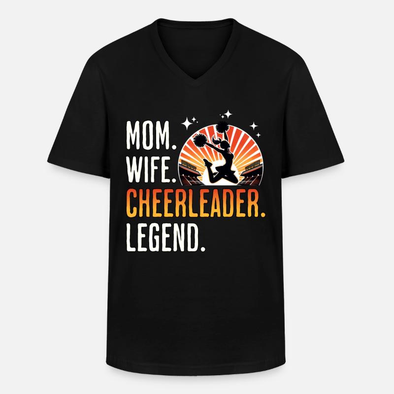 Cheerleader Cheerleading - Männer-T-Shirt mit V-Ausschnitt - Schwarz