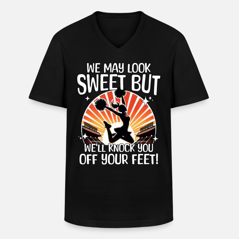 Cheerleader Cheerleading - Männer-T-Shirt mit V-Ausschnitt - Schwarz