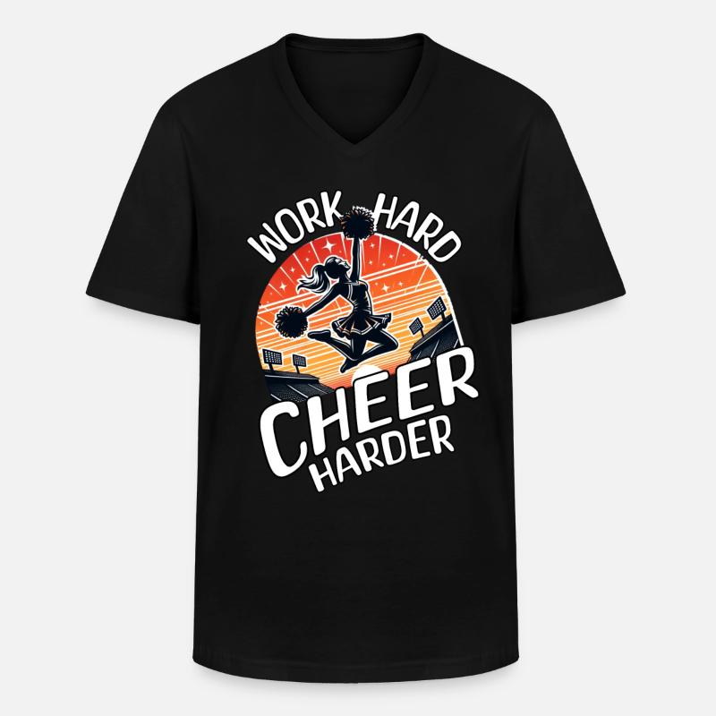 Cheerleader Sprüche - Männer-T-Shirt mit V-Ausschnitt - Schwarz